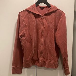 Mauve full zip hoodie Wool rich size XL